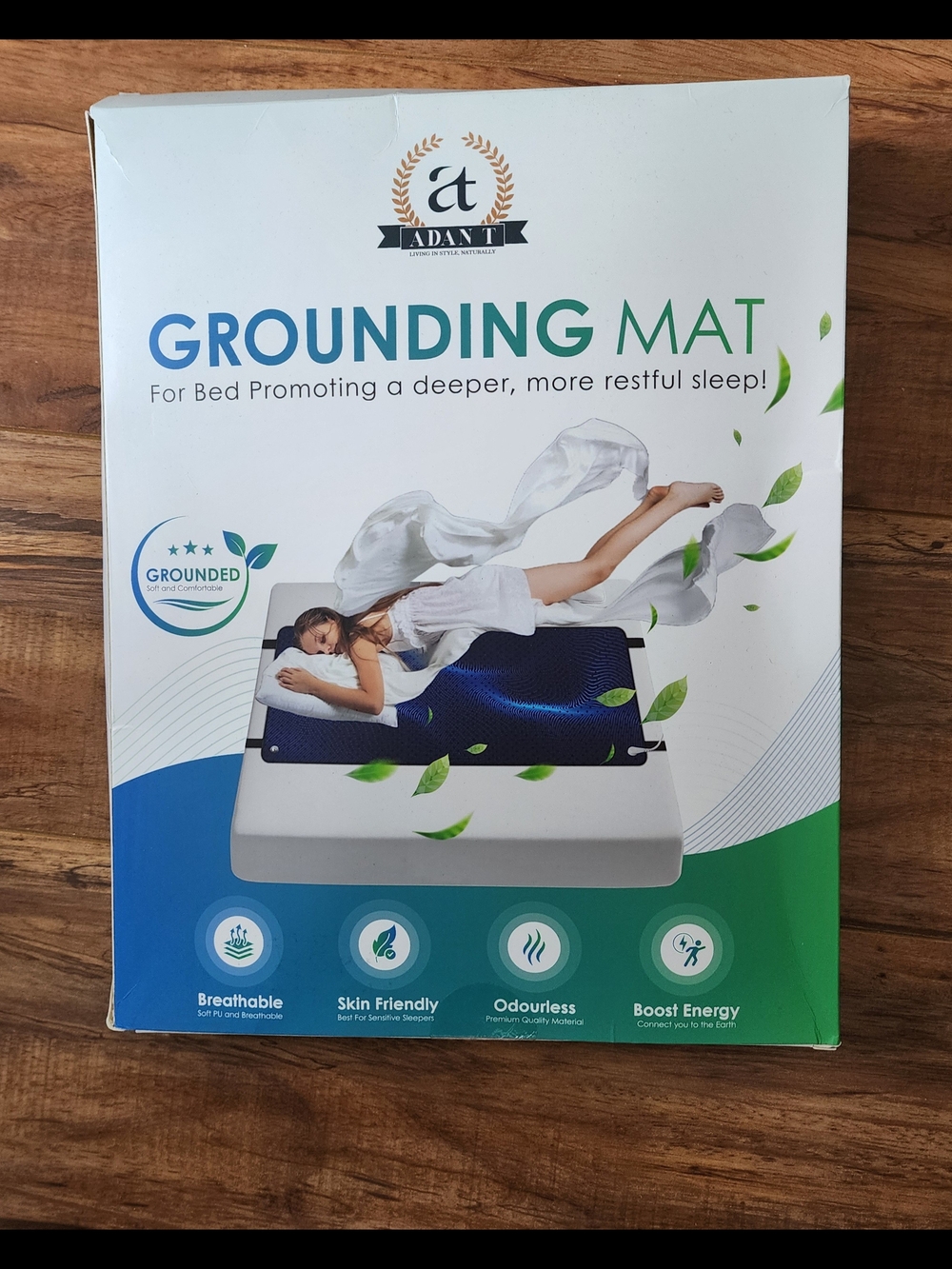 Grounding Mat Mattress Cover - Blue.